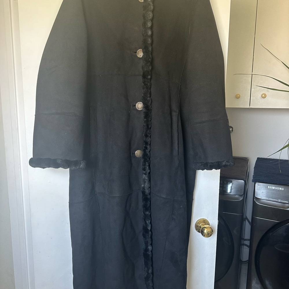 PIZAZZ XL 100% ACRYLIC FUR BLACK COAT OUTERSHELL 100% POLYESTER